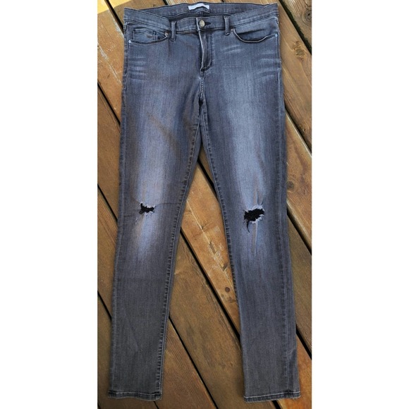 Banana Republic Denim - Banana Republic Premium Denim Skinny Gray Distressed Jeans - 31 Long